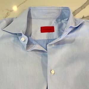 Isaia mens light blue dress shirt.